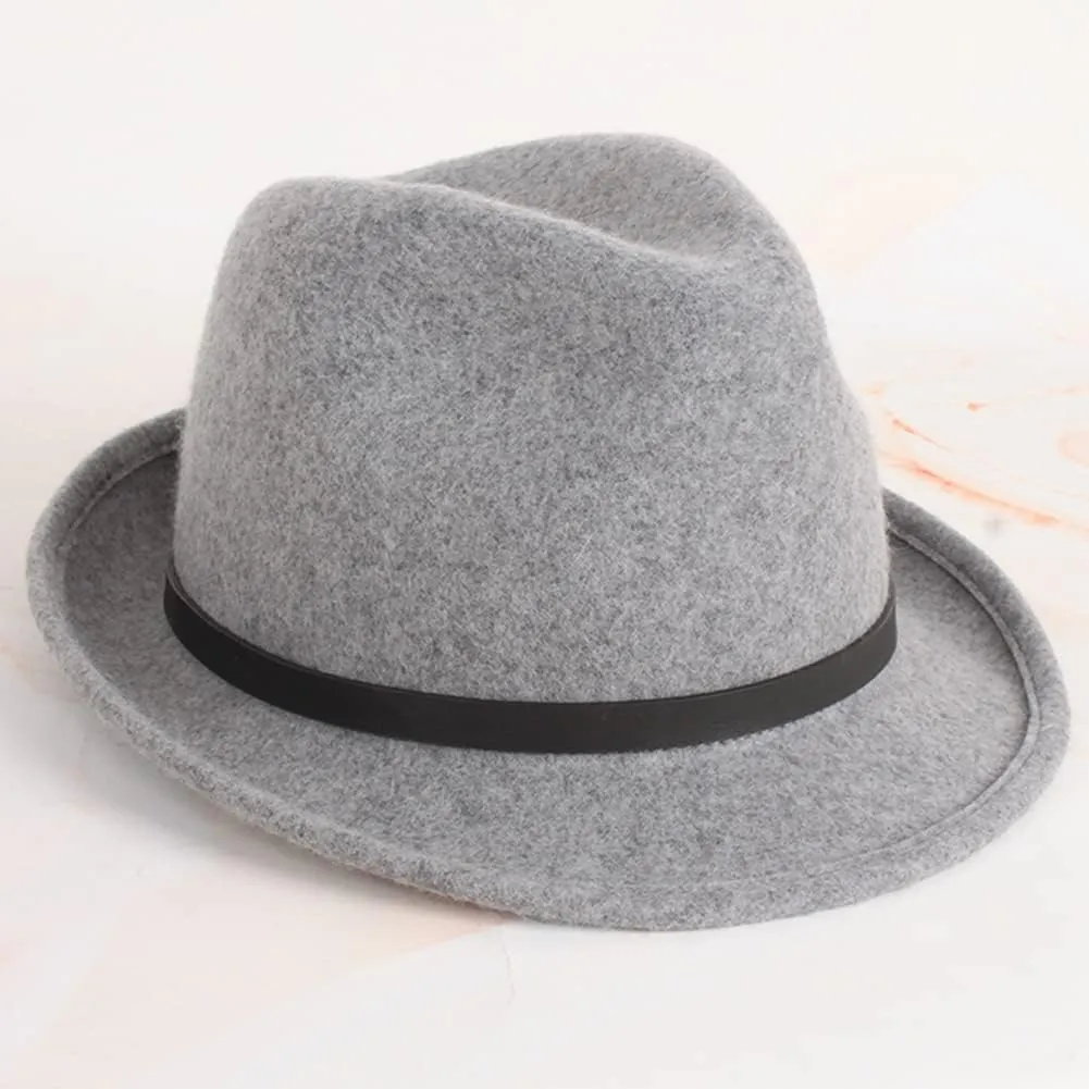 100% Wool Women&Men Fedora hat Felt Trilby hat Classic Short Brim Fashion Homburg Style Spring Autumn Winter