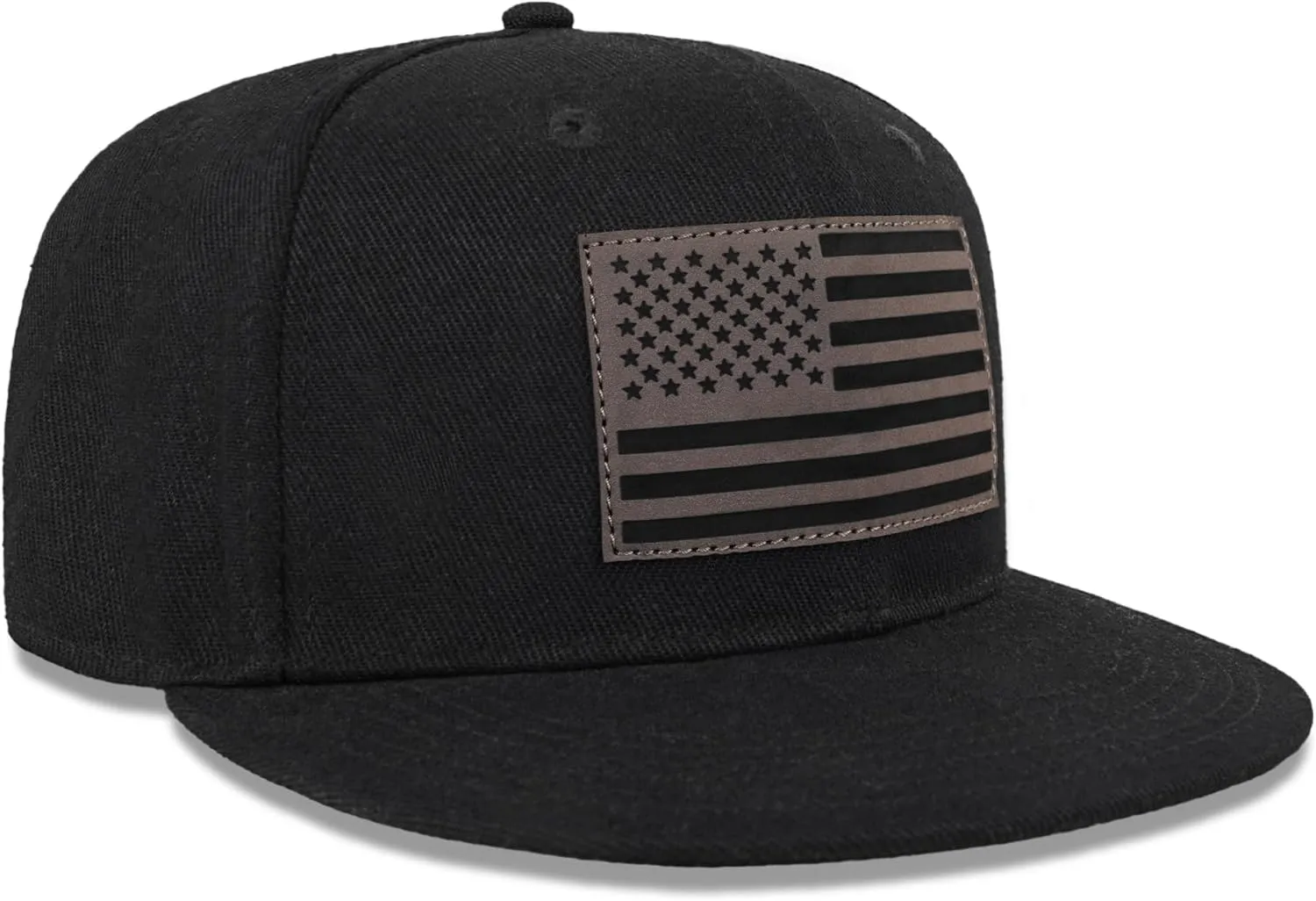 American Flag Snapback Hats - Flat Bill Brim Hat for Men Women - Breathable & Adjustable Fit for Casual Wear
