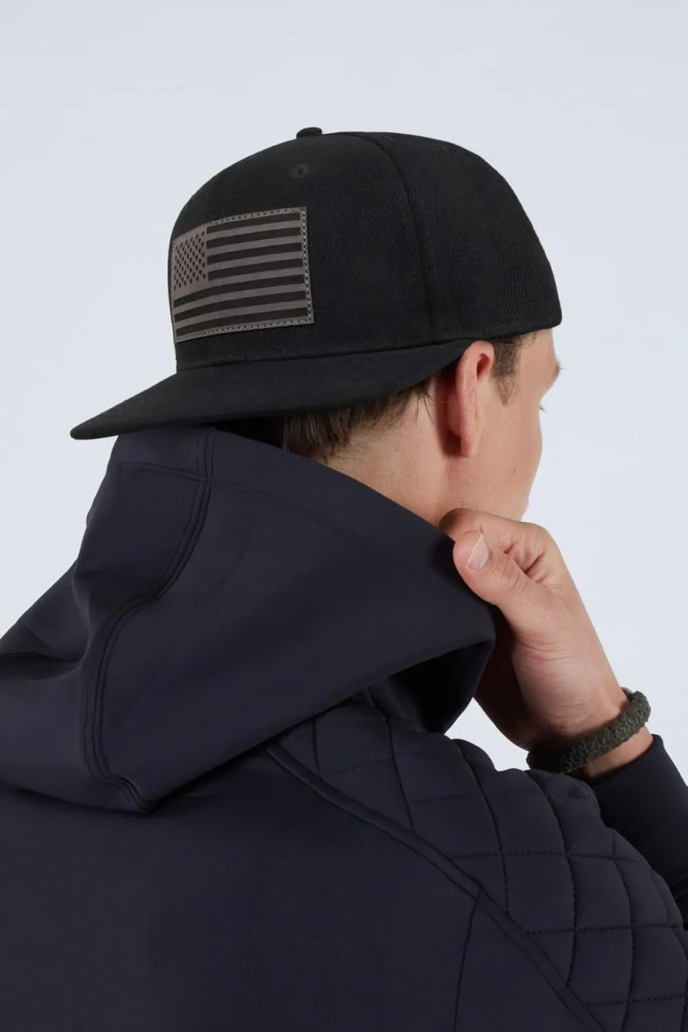 American Flag Snapback Hats - Flat Bill Brim Hat for Men Women - Breathable & Adjustable Fit for Casual Wear