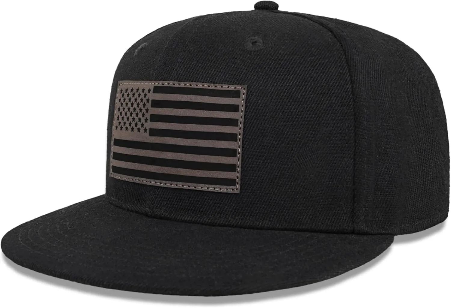 American Flag Snapback Hats - Flat Bill Brim Hat for Men Women - Breathable & Adjustable Fit for Casual Wear