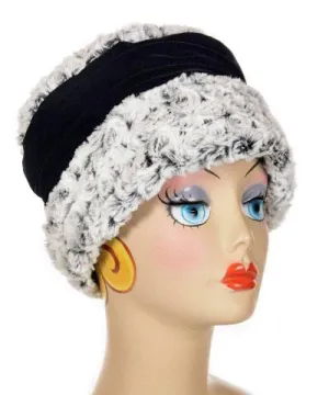 Ana Cloche Hat Style - Rosebud Black Faux Fur