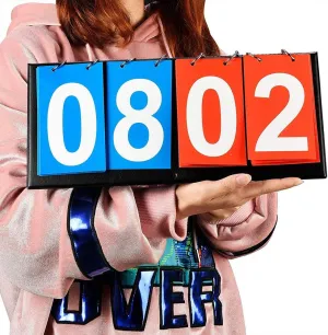 APORO Portable Table Top Scoreboard Flipper, Multi Sports Score Flip Scoreboard