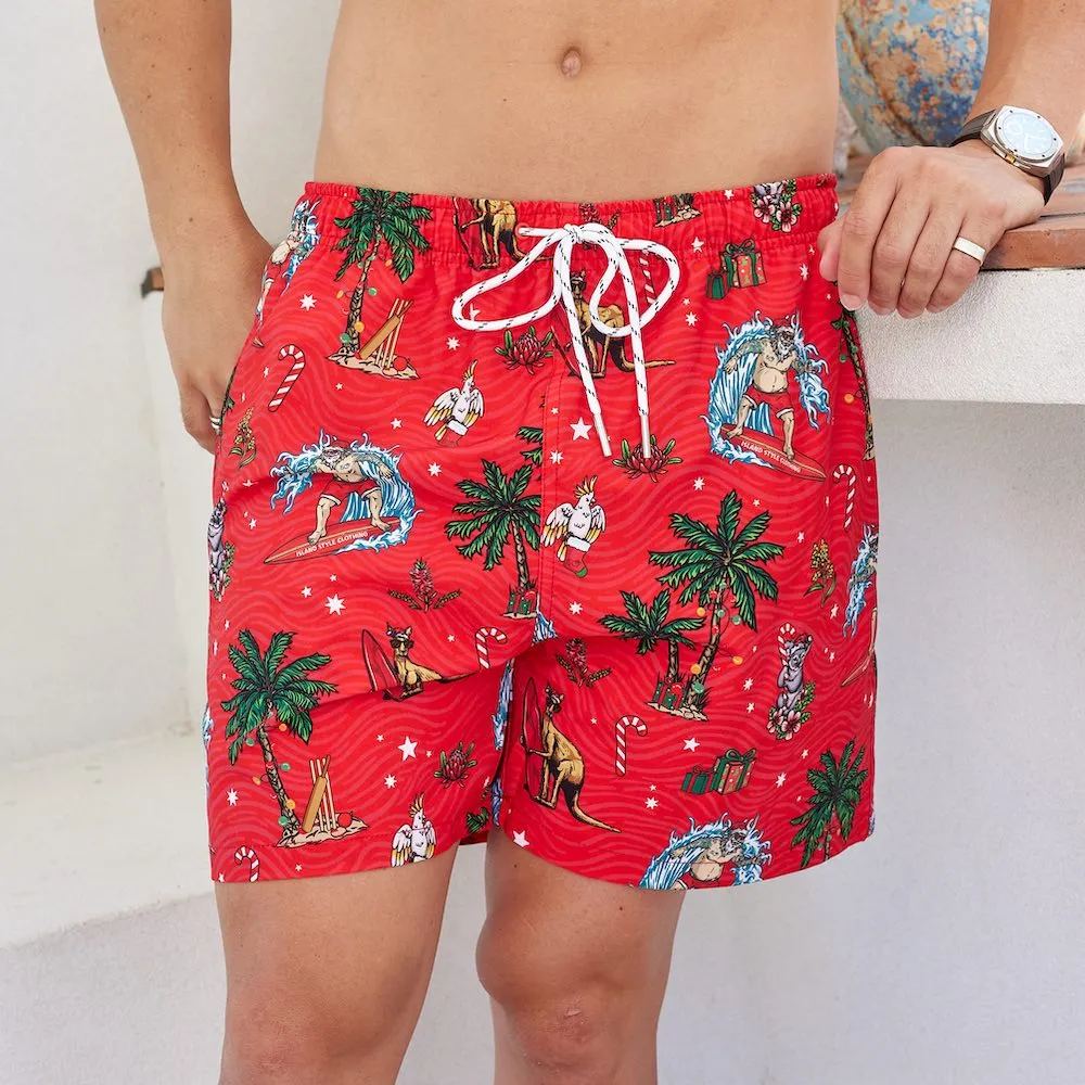 Aussie Christmas Red - Mens Festive Shirt & Shorts