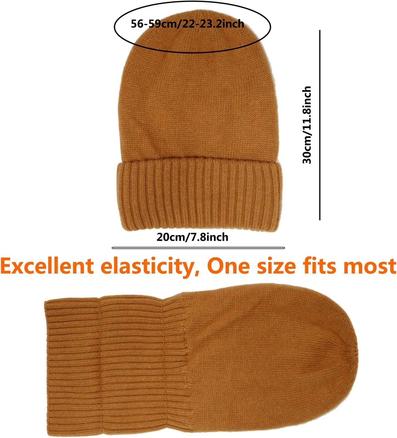 Cashmere Blend Satin Lined Beanie Hat Wool Winter Hats for Women Men Cuffed Hat Silk Lining Slouchy Beanie Women Knit Hat