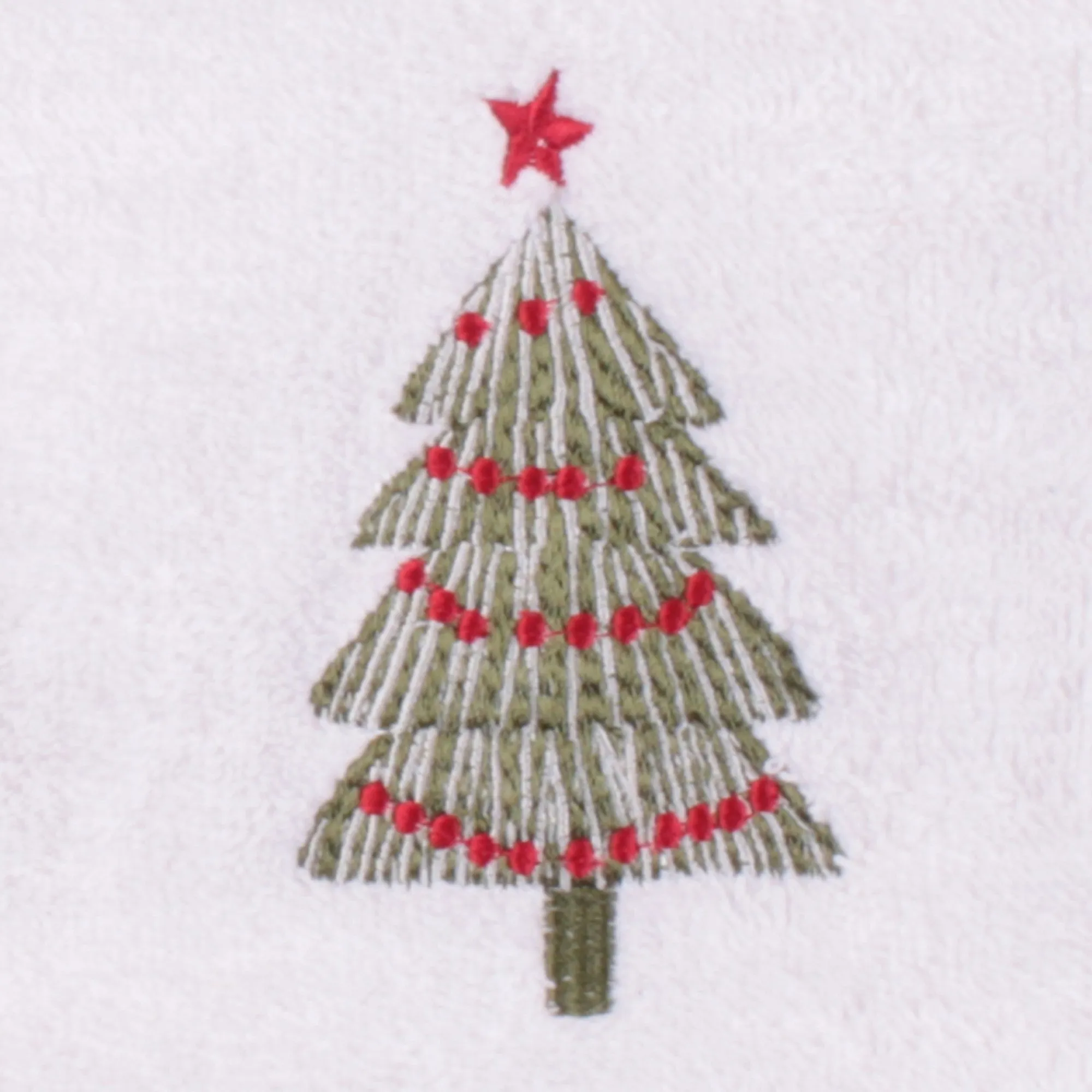 Christmas Trees Hand Towel (2 pack) by Fusion Christmas in White 50 x 90cm