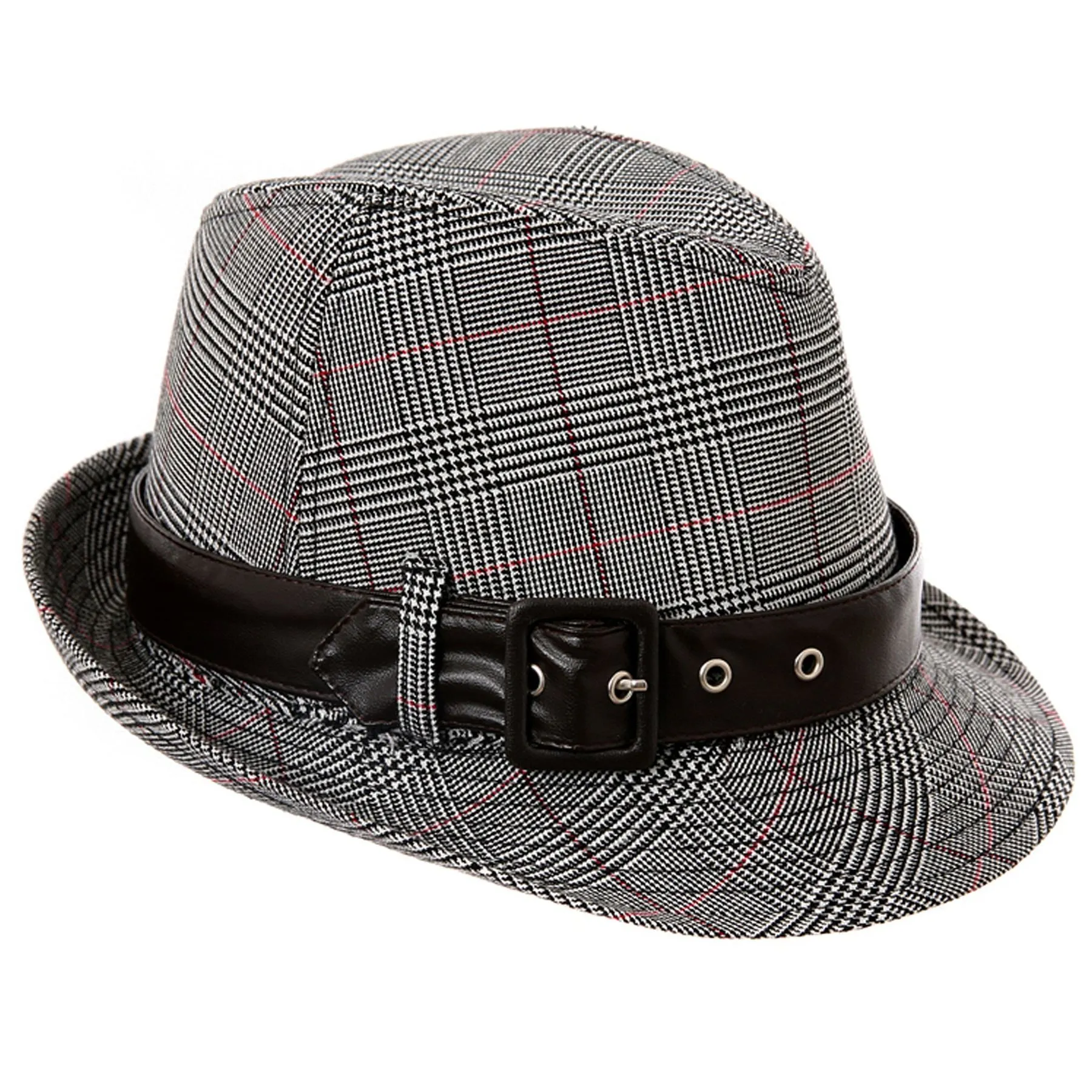 Classic Check Trilby Hat - Grey