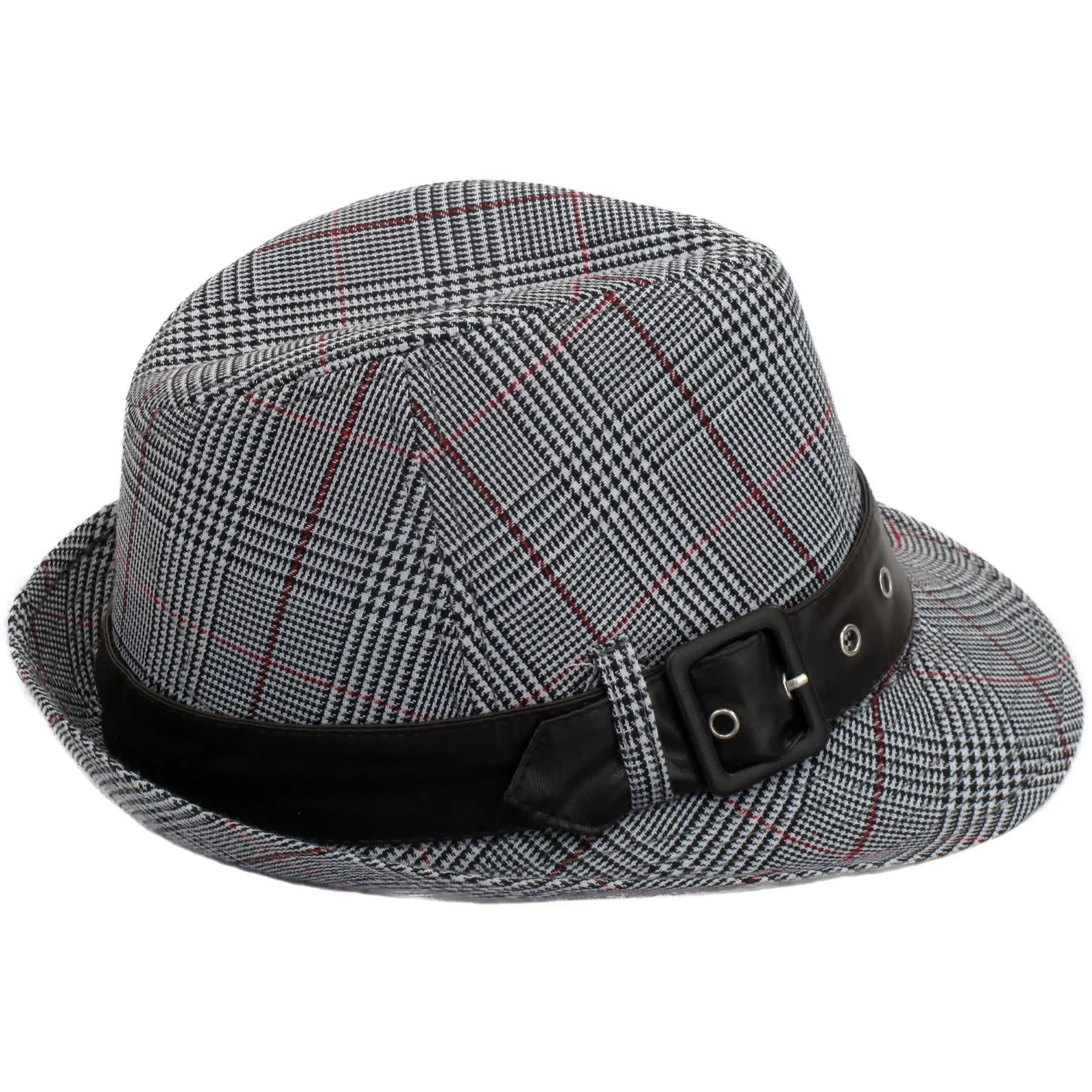 Classic Check Trilby Hat - Grey