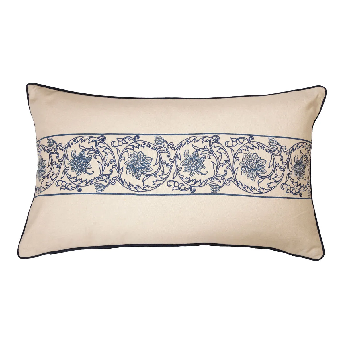 Cyclamen Embroidered Cushion Cover