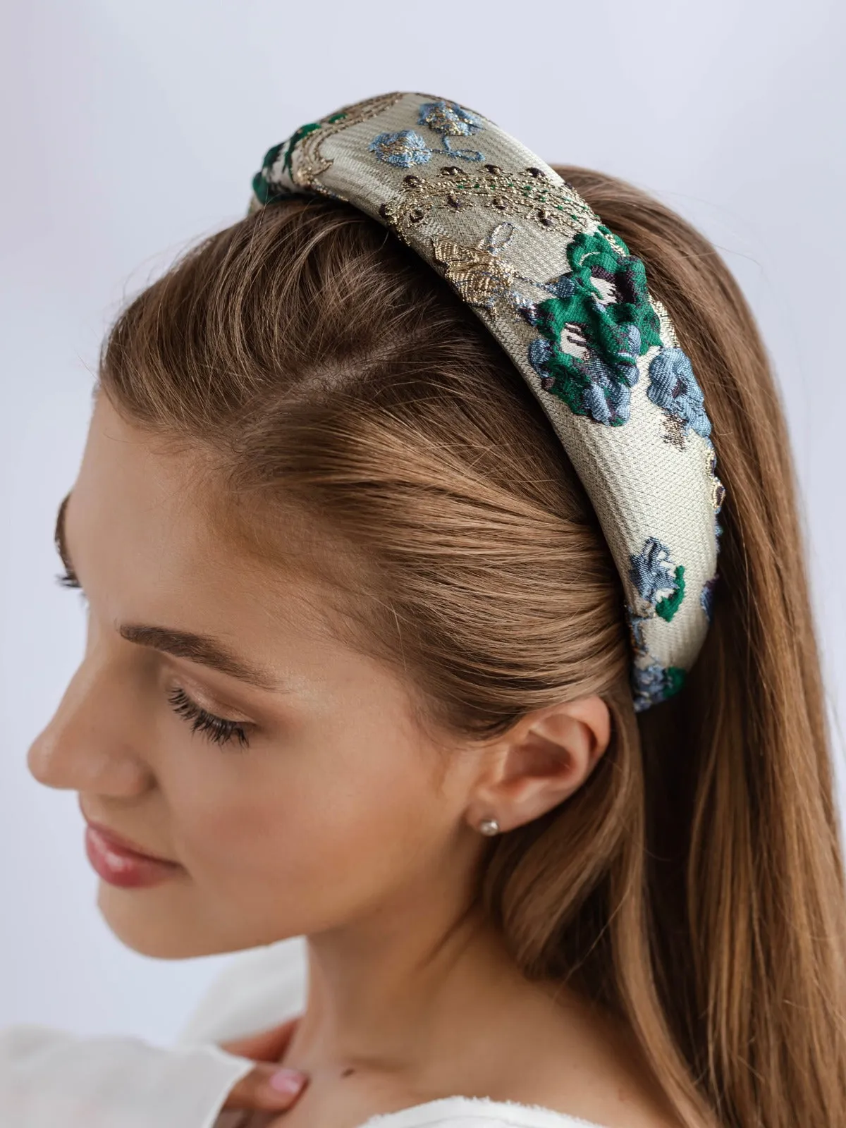 Elina Green & Gold Headband