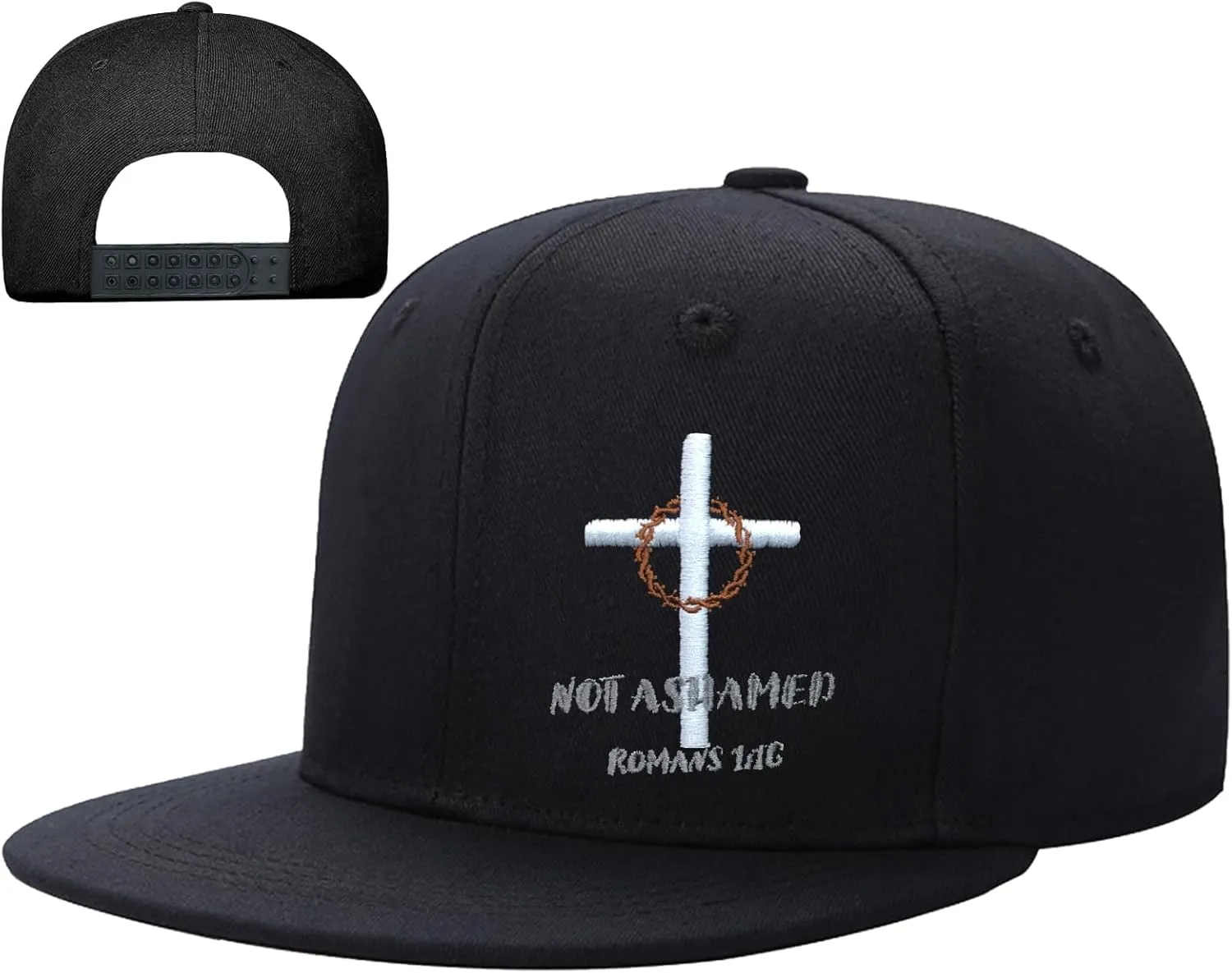 Embroidery Snapback Hats for Men Embroidered Flat Bill Brim Hats for Men