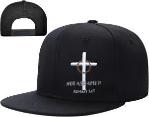 Embroidery Snapback Hats for Men Embroidered Flat Bill Brim Hats for Men