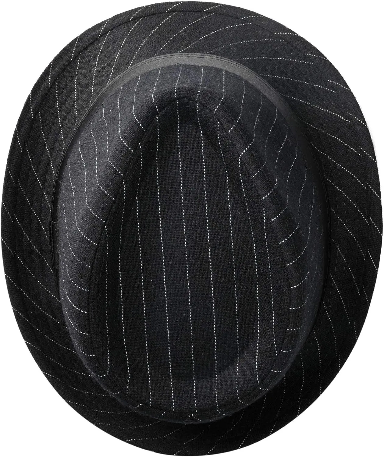 FALETO Unisex Classic Manhattan Structured Gangster Trilby Fedora Hat