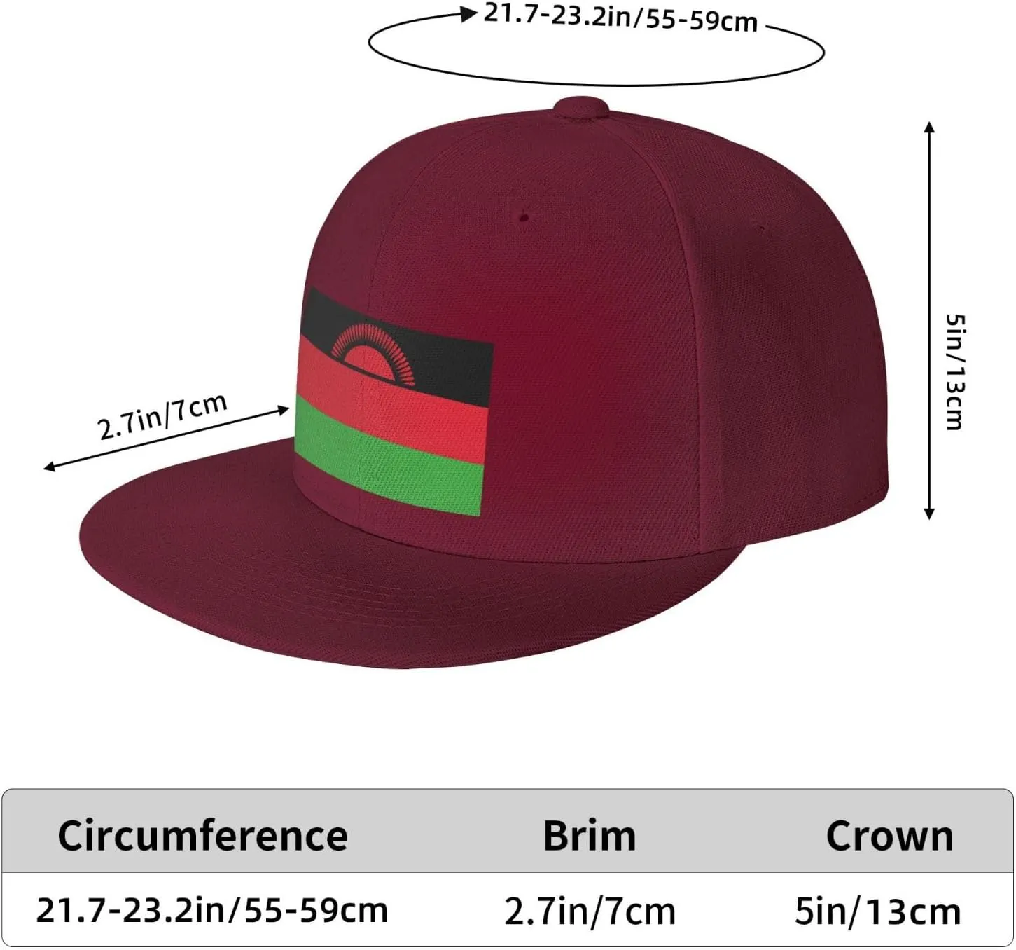 Flag of Malawi Trucker Hat for Men Snapback Hats Baseball Cap Flat Brim Hats