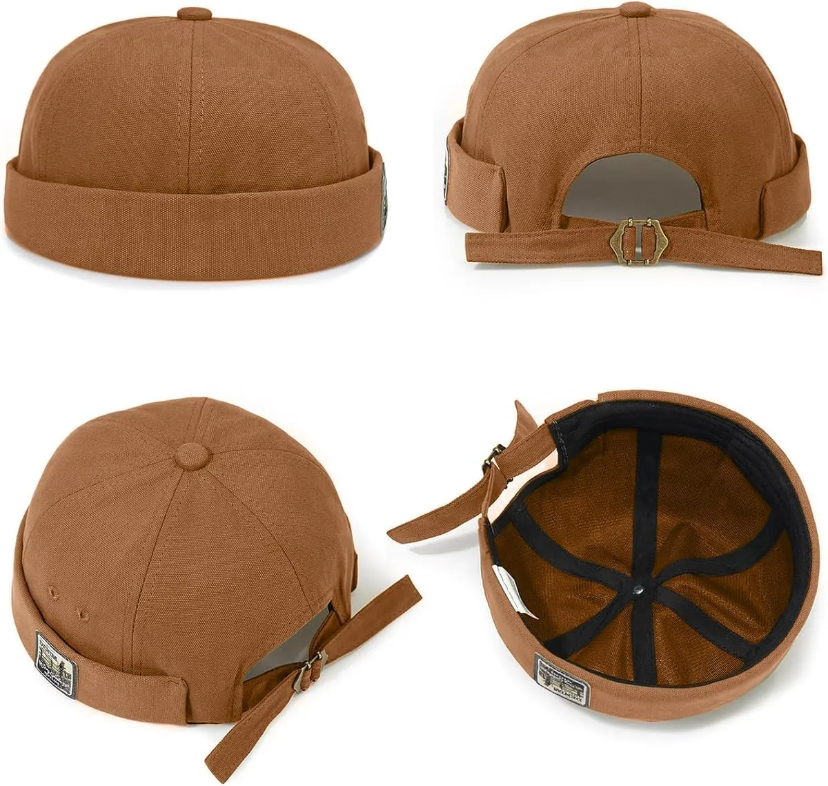 Glamorstar Dome Brimless Hats for Women Men Sailor Docker Beanie Cap Hip Hop Hats