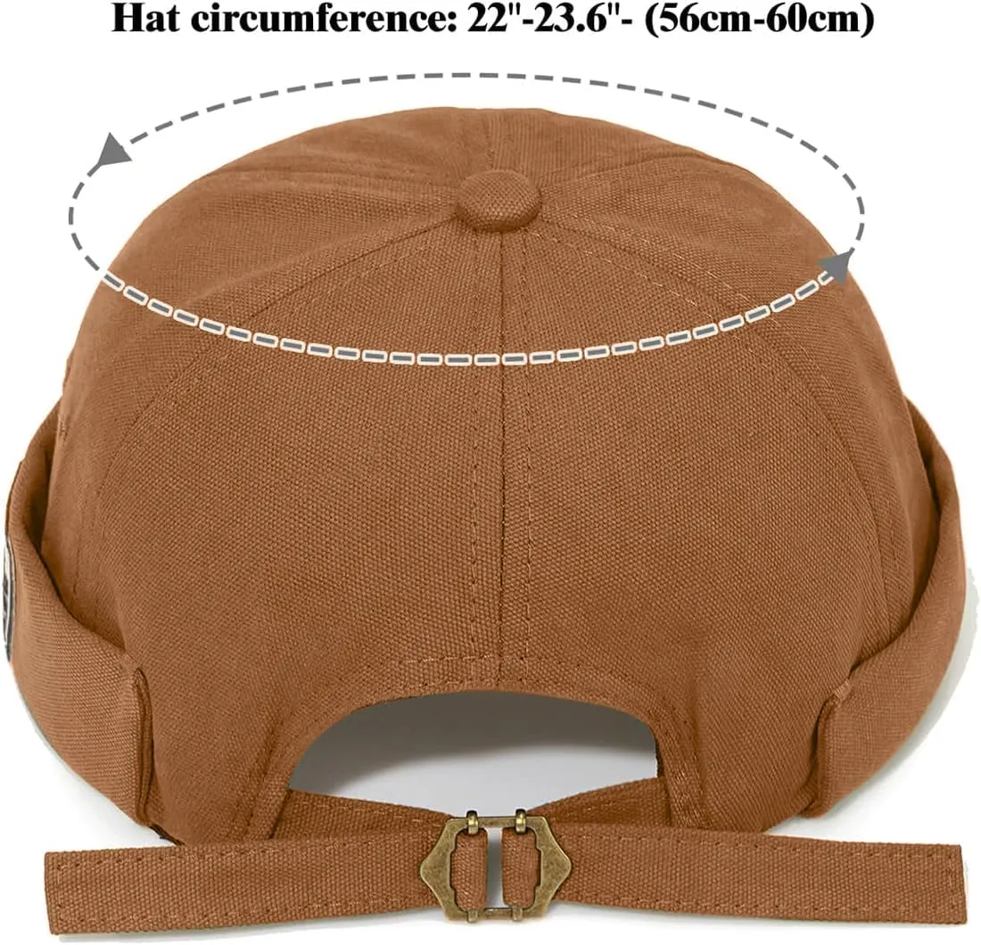Glamorstar Dome Brimless Hats for Women Men Sailor Docker Beanie Cap Hip Hop Hats