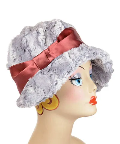Grace Cloche Style Hat - Luxury Faux Fur in Winter River