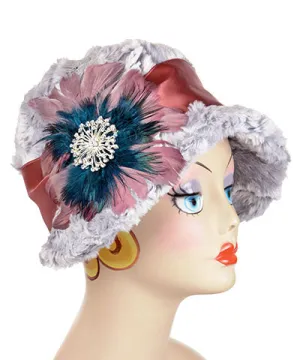 Grace Cloche Style Hat - Luxury Faux Fur in Winter River