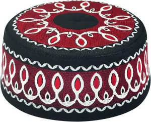 Islamic Men Prayer Kufi Hat Muslim Arabian Embroidered Skull Cap Arab Indian Religious Praying Cap Ramadan Eid Gift