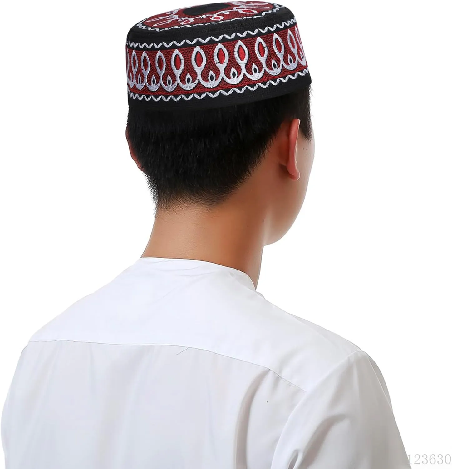 Islamic Men Prayer Kufi Hat Muslim Arabian Embroidered Skull Cap Arab Indian Religious Praying Cap Ramadan Eid Gift