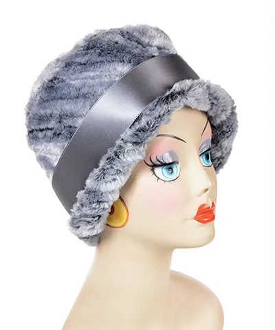Lola Cloche Hat Style - Luxury Faux Fur in Glacier Bay (Only Large Left!)