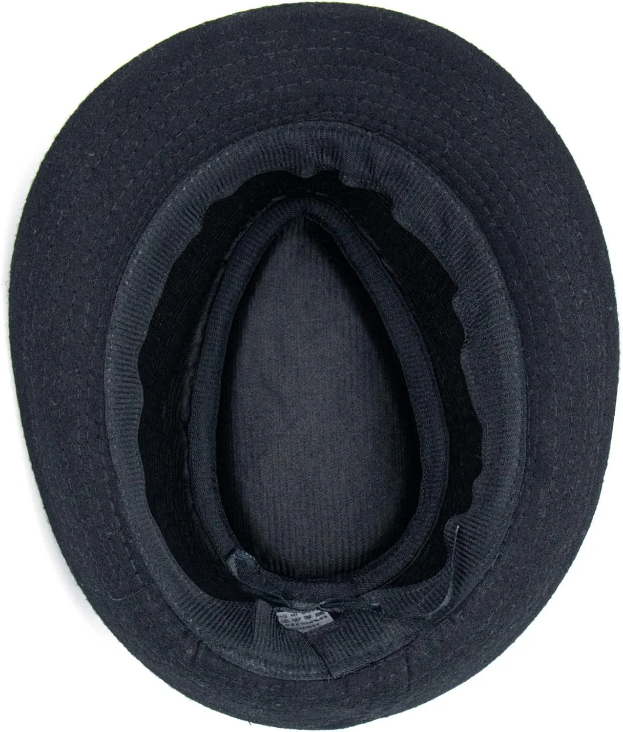Men Classic Fedora-Hat Felt Manhattan-Gangster-Trilby with Band Unisex Women's Structured Trilby Fedora Hat(Size:S)