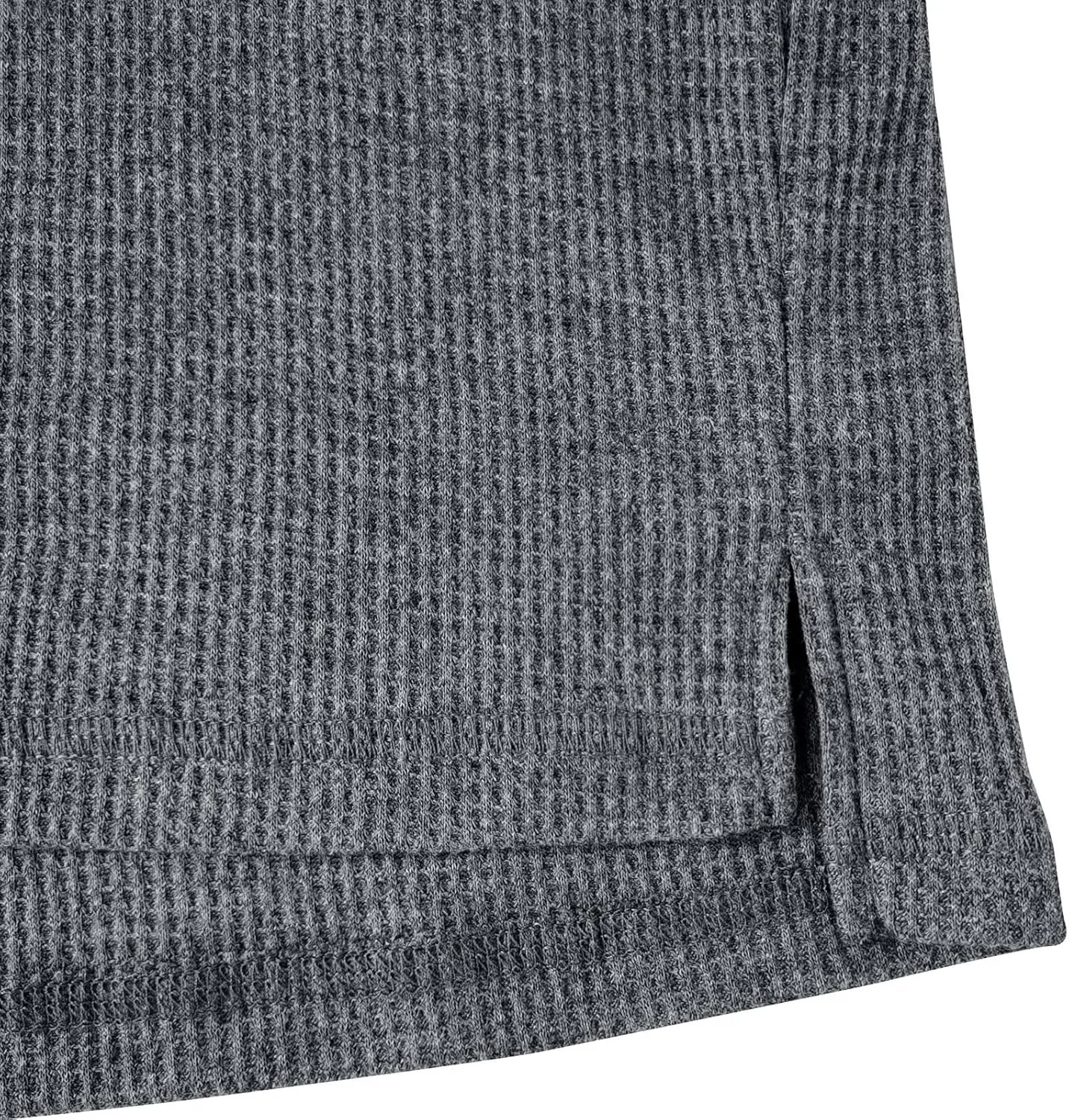Men's Waffle Basic T-Shirt Long Sleeve Thermal Crew Neck Casual Top Underwear Lightweight Base Layer