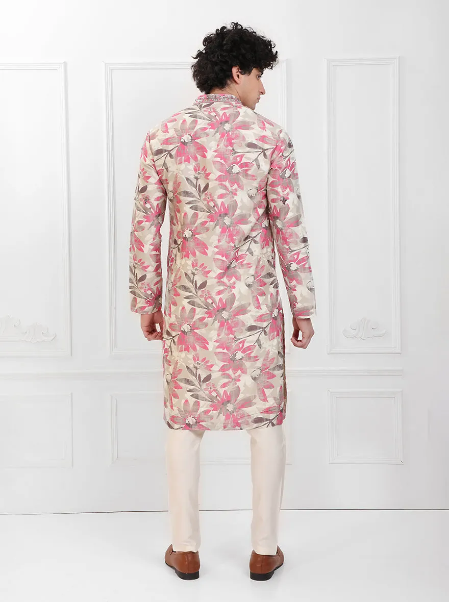 Pink & Cream Kurta Pajama | TULA