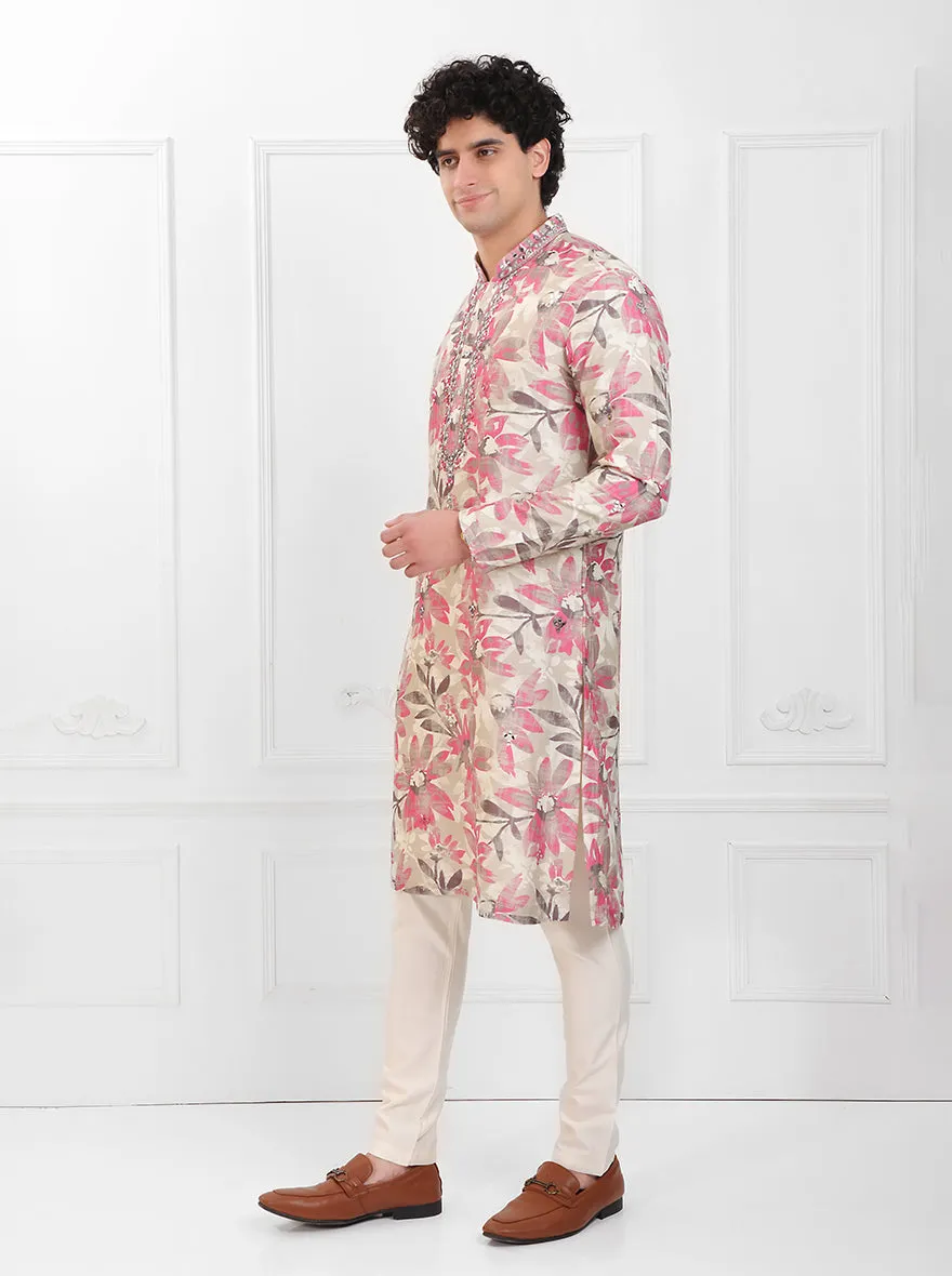 Pink & Cream Kurta Pajama | TULA