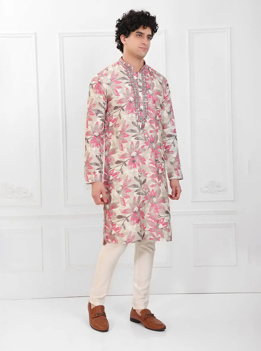 Pink & Cream Kurta Pajama | TULA