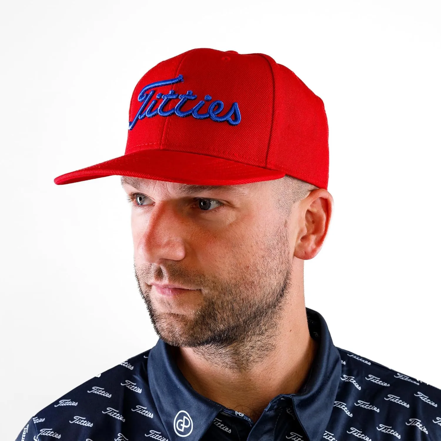 Power Golf Original Titties Golf Snapback Hat  Golf Cap PGA Flat Bill Brim  One Size, Universal Fit