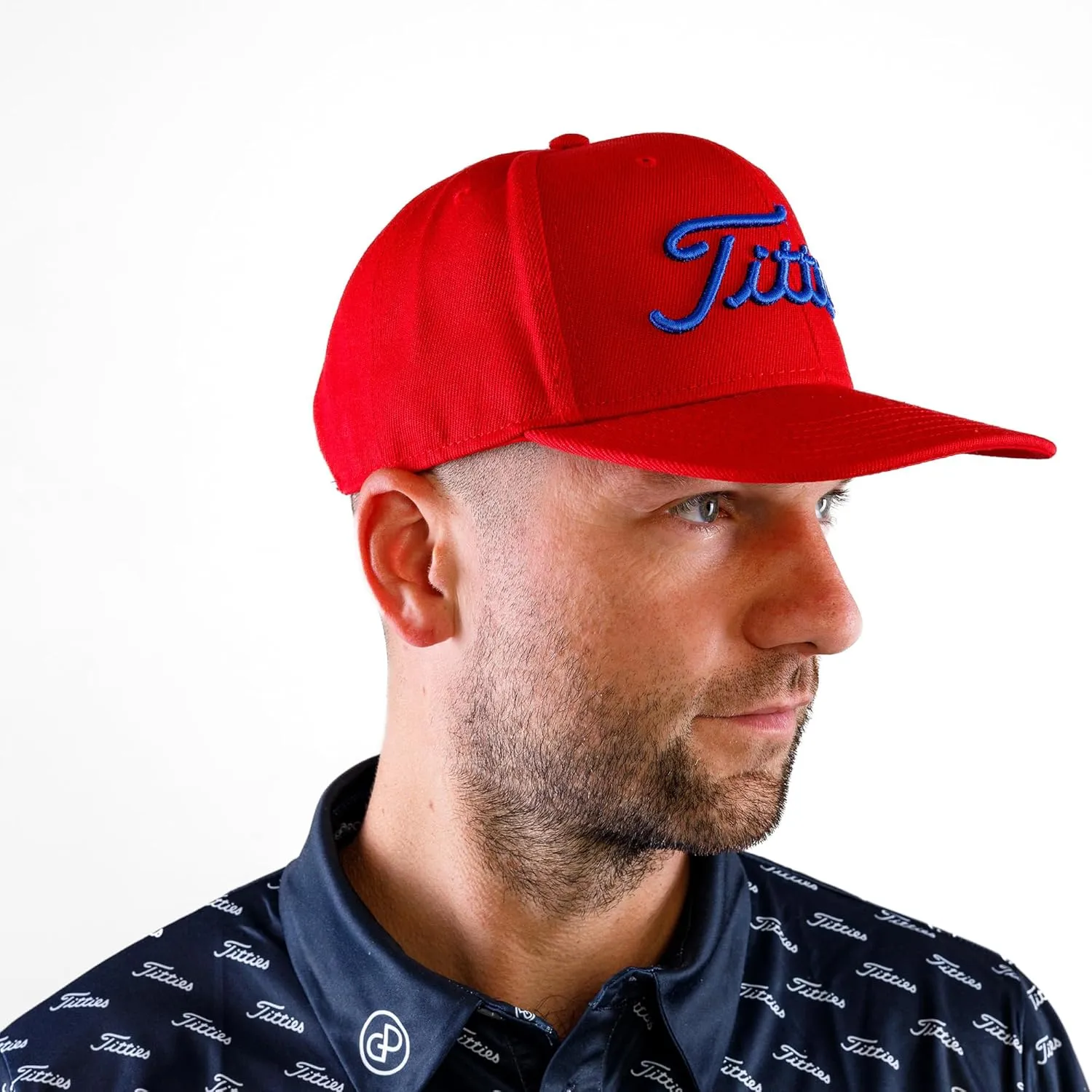 Power Golf Original Titties Golf Snapback Hat  Golf Cap PGA Flat Bill Brim  One Size, Universal Fit
