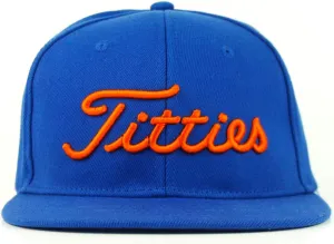 Power Golf Original Titties Golf Snapback Hat  Golf Cap PGA Flat Bill Brim  One Size, Universal Fit