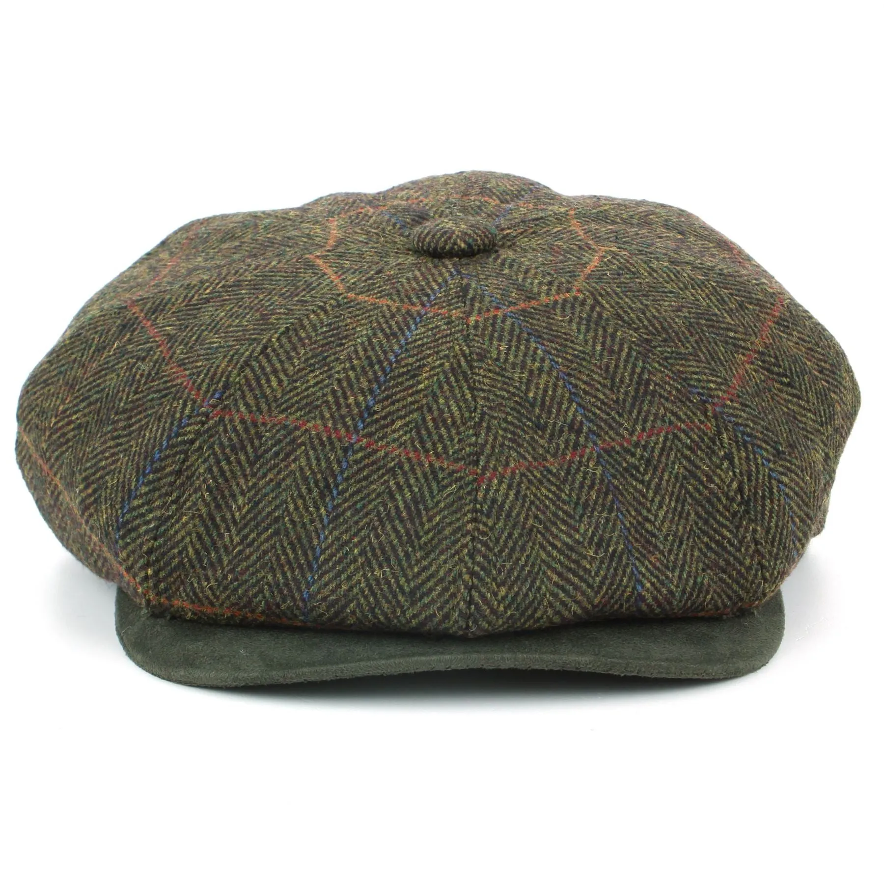 Tweed Peaky Blinders Gatsby Newsboy 8 Panel Flat Cap - Green