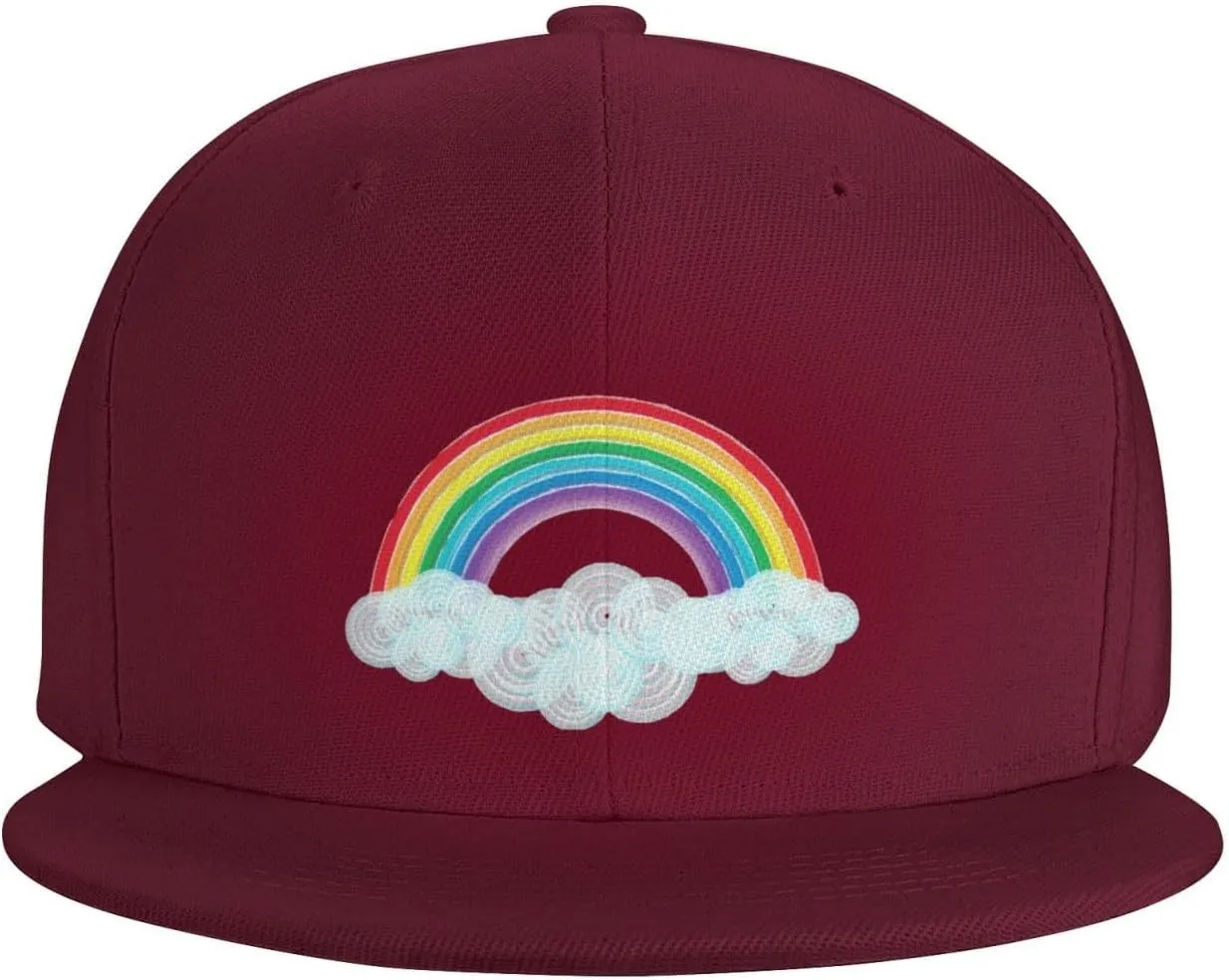 Watercolor Rainbow Trucker Hat for Men Snapback Hats Baseball Cap Flat Brim Hats
